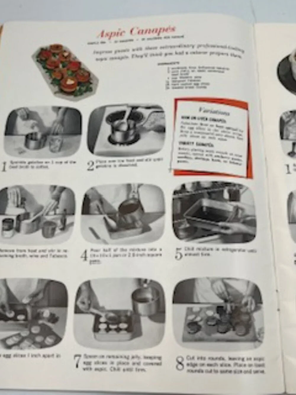 Vintage Knox On-Camera Recipe book from 1962 Gelatin Recipes